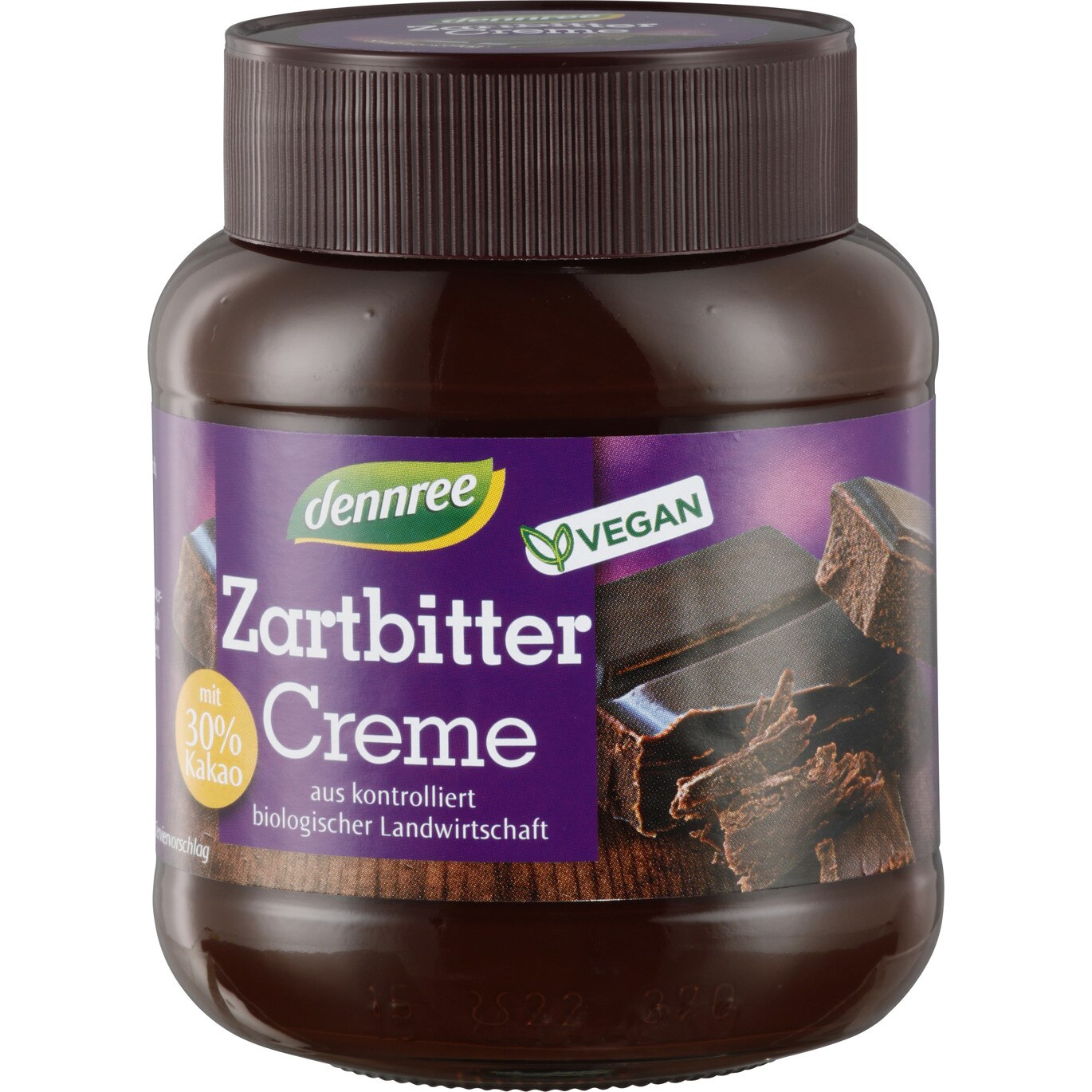 Crema de ciocolata amaruie, Dennree, bio, 400g