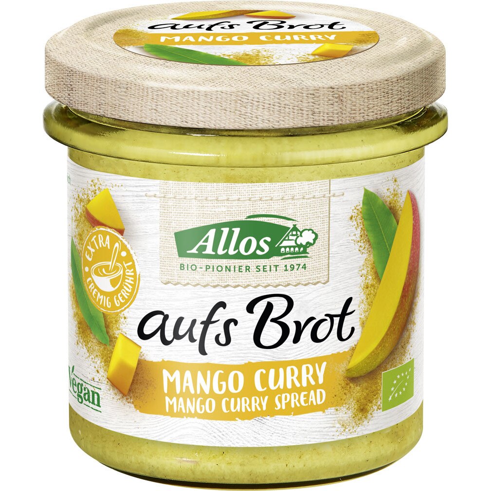 Crema tartinabila cu mango si curry, Allos, bio, 140g