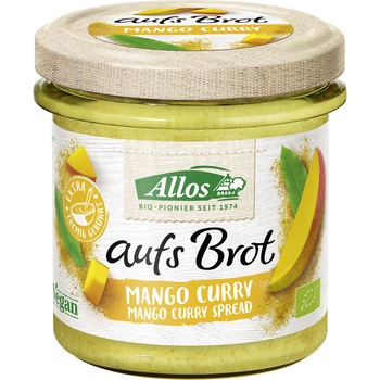 Crema tartinabila cu mango si curry, Allos, bio, 140g Crema tartinabila cu mango si curry, Allos, bio, 140g