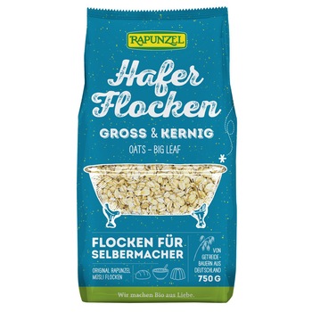 Fulgi mari de ovaz, Rapunzel, bio, 750g Fulgi mari de ovaz, Rapunzel, bio, 750g