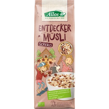 Musli cu ciocolata pentru copii, Allos, bio, 750g Musli cu ciocolata pentru copii, Allos, bio, 750g