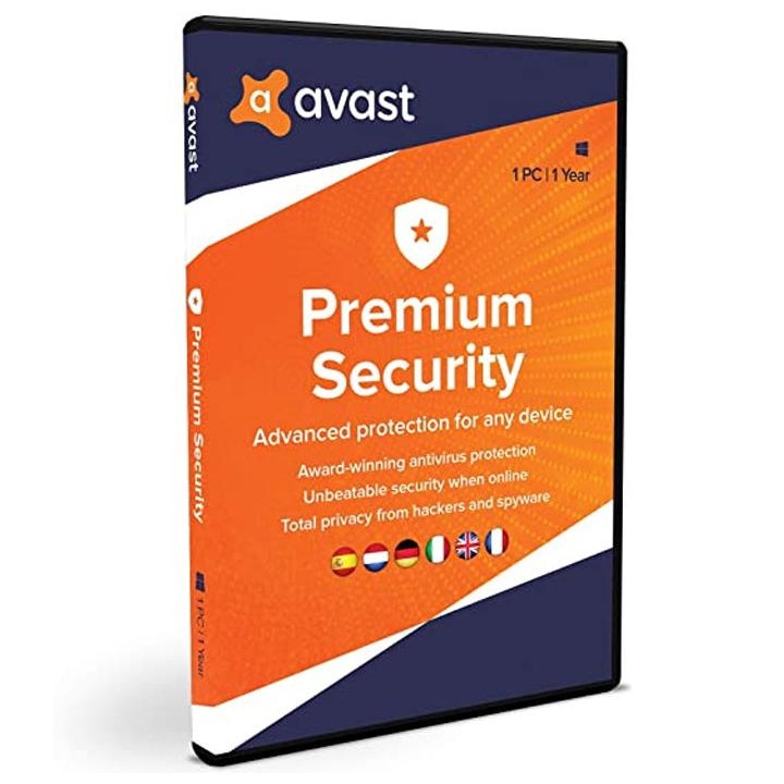 Антивирусна програма Avast, Premium Security, за Windows, 1 компютър, 1 година
