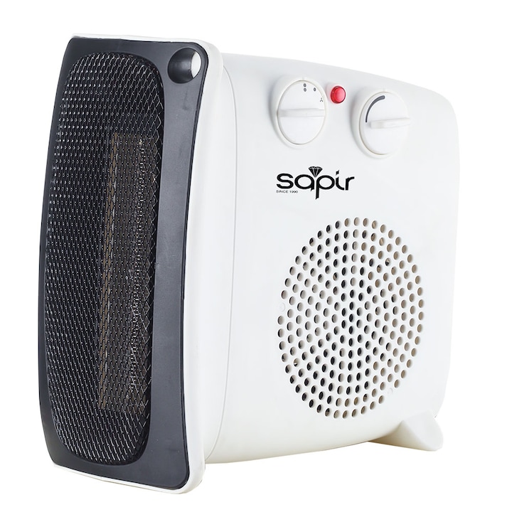 Вентилаторна печка Sapir SP-1970-B, 3 степени, 2000W, Регулируем термостат, Бял
