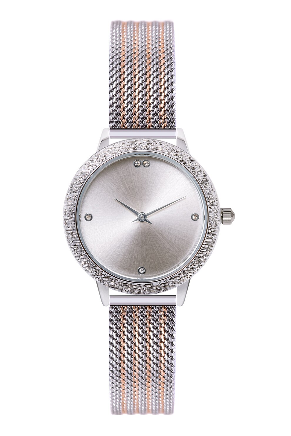 Annie Rosewood, Ceas quartz cu model bicolor, Argintiu