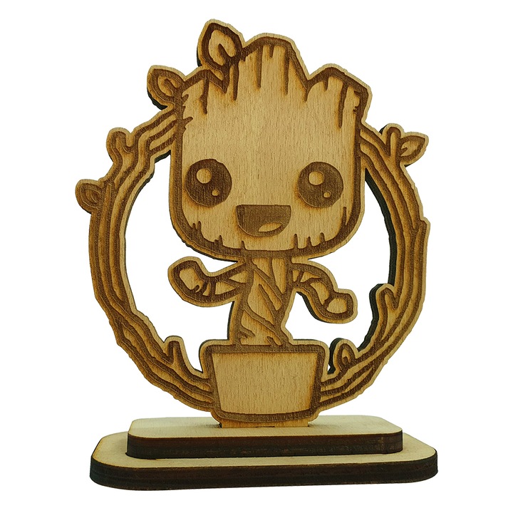 Figurina Baby Groot Craciun Love Gift Bebe Copacel Bebelus, Lemn, 12 cm