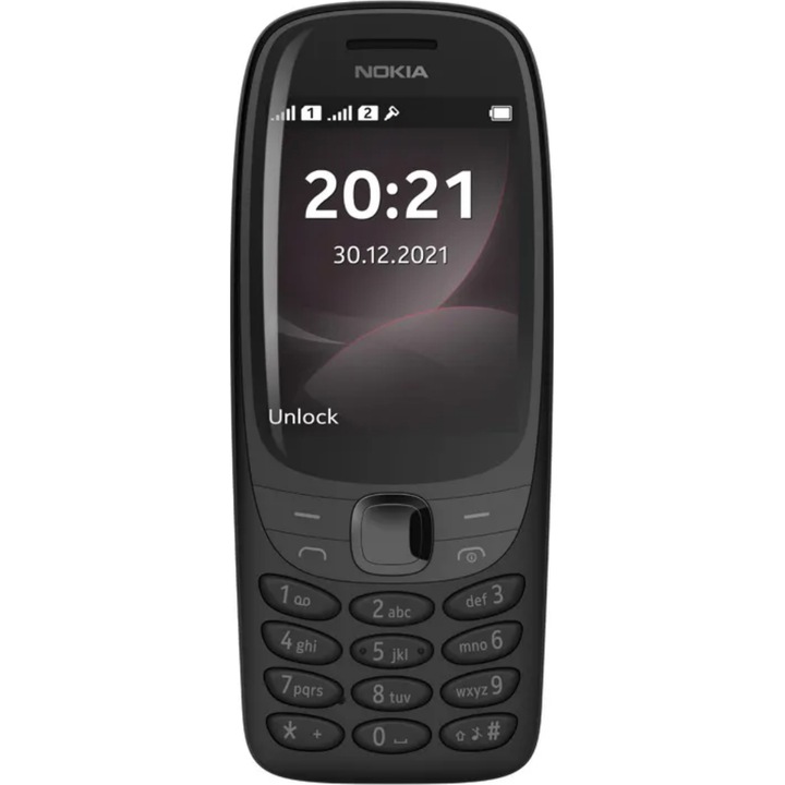 Nokia 6310 mobiltelefon (2021), Dual SIM, 2,8", fekete