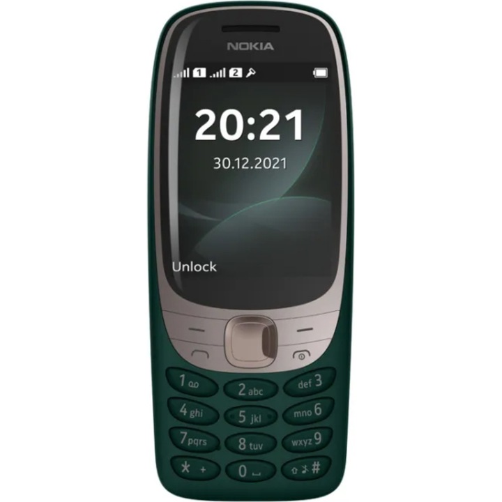Nokia 6310 (2021 Mobiltelefon), Kártyafüggetlen, Dual SIM, 2.8", Zöld