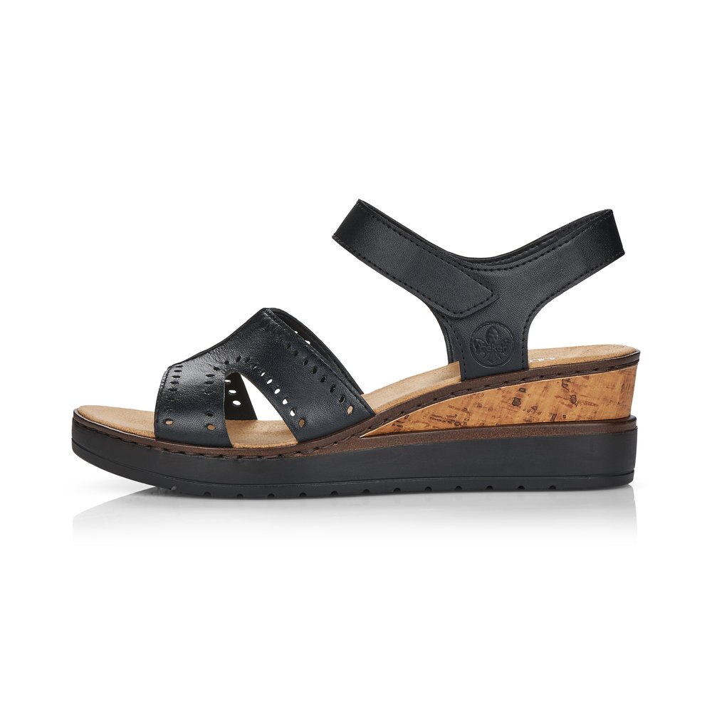 Sandale dama, piele naturala, V38C6-00 12417, Negru