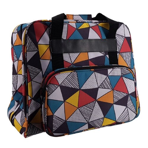 Geanta pentru masina de cusut imprimeu graffiti, lungime 40 cm, latime 20 cm, inaltime 34 cm, cu buzunar suplimentar, Claire