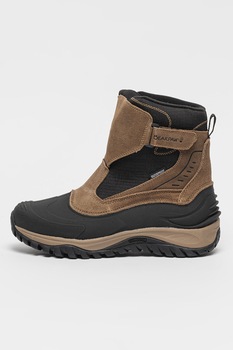 BEARPAW, Ghete impermeabile cu insertii din piele intoarsa Overland, Negru/ Maro taupe BEARPAW, Ghete impermeabile cu insertii din piele intoarsa Overland, Negru/ Maro taupe