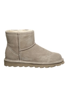 BEARPAW, Ghete din piele intoarsa fara inchidere Alyssa, 2130W, Grej BEARPAW, Ghete din piele intoarsa fara inchidere Alyssa, 2130W, Grej