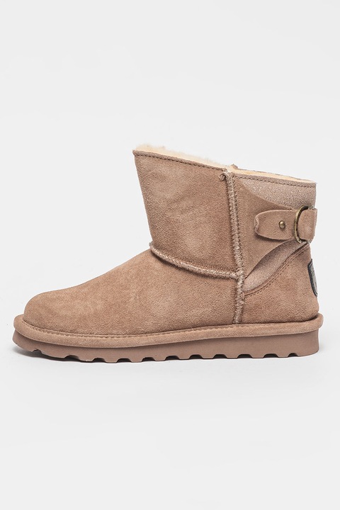 BEARPAW, Велурени боти Betty без закопчаване, Сиво-кафяв