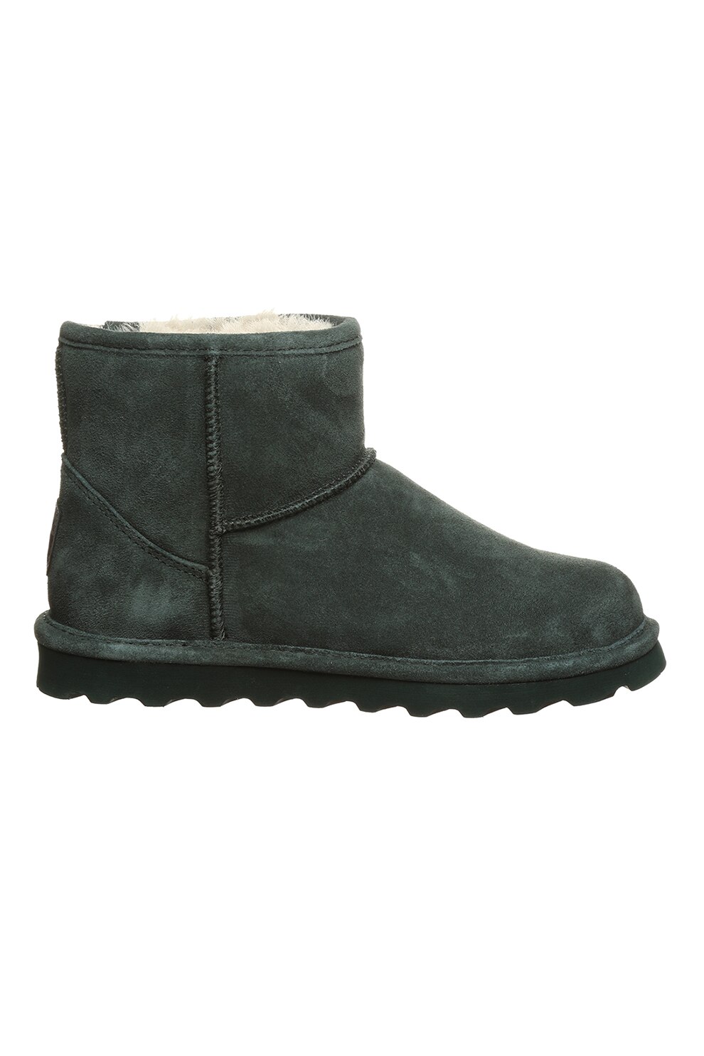 BEARPAW, Ghete din piele intoarsa fara inchidere Alyssa, 2130W, Gri inchis