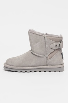 BEARPAW, Ghete impermeabile din piele intoarsa fara inchidere Betty, Gri deschis BEARPAW, Ghete impermeabile din piele intoarsa fara inchidere Betty, Gri deschis