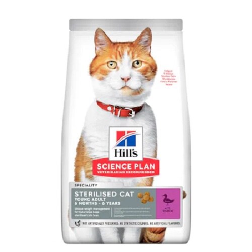 Hrana pentru Pisici, Hill's SP Feline Young Adult Sterilised Rata, 300 g