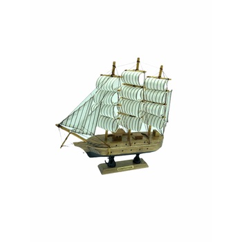 Corabie decorativa Atelier, Lemn, Negru, 22cm Corabie decorativa Atelier, Lemn, Negru, 22cm