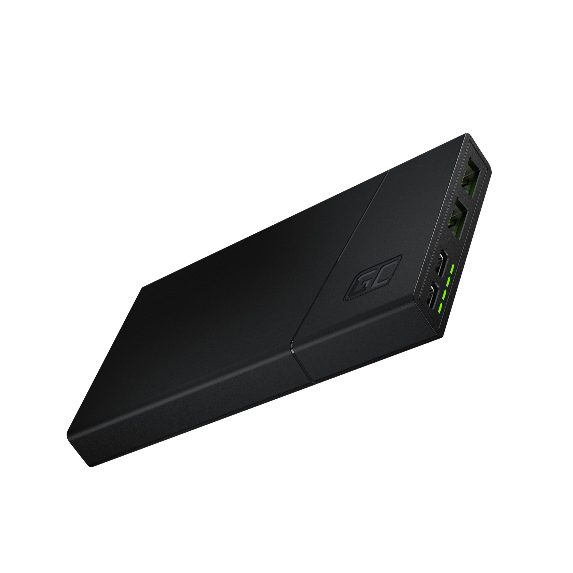 Acumulator extern 10000 mAh, 2x USB 2x USB Type C, Quick Charge 3.0, PD 18W Power Bank Green Cell
