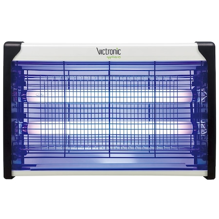 Aparat anti insecte, anti tantari, anti muste cu 2 tuburi ultraviolet 20W, pentru suprafata 60 mp, montaj pe podea sau tavan, Victronic® AT20