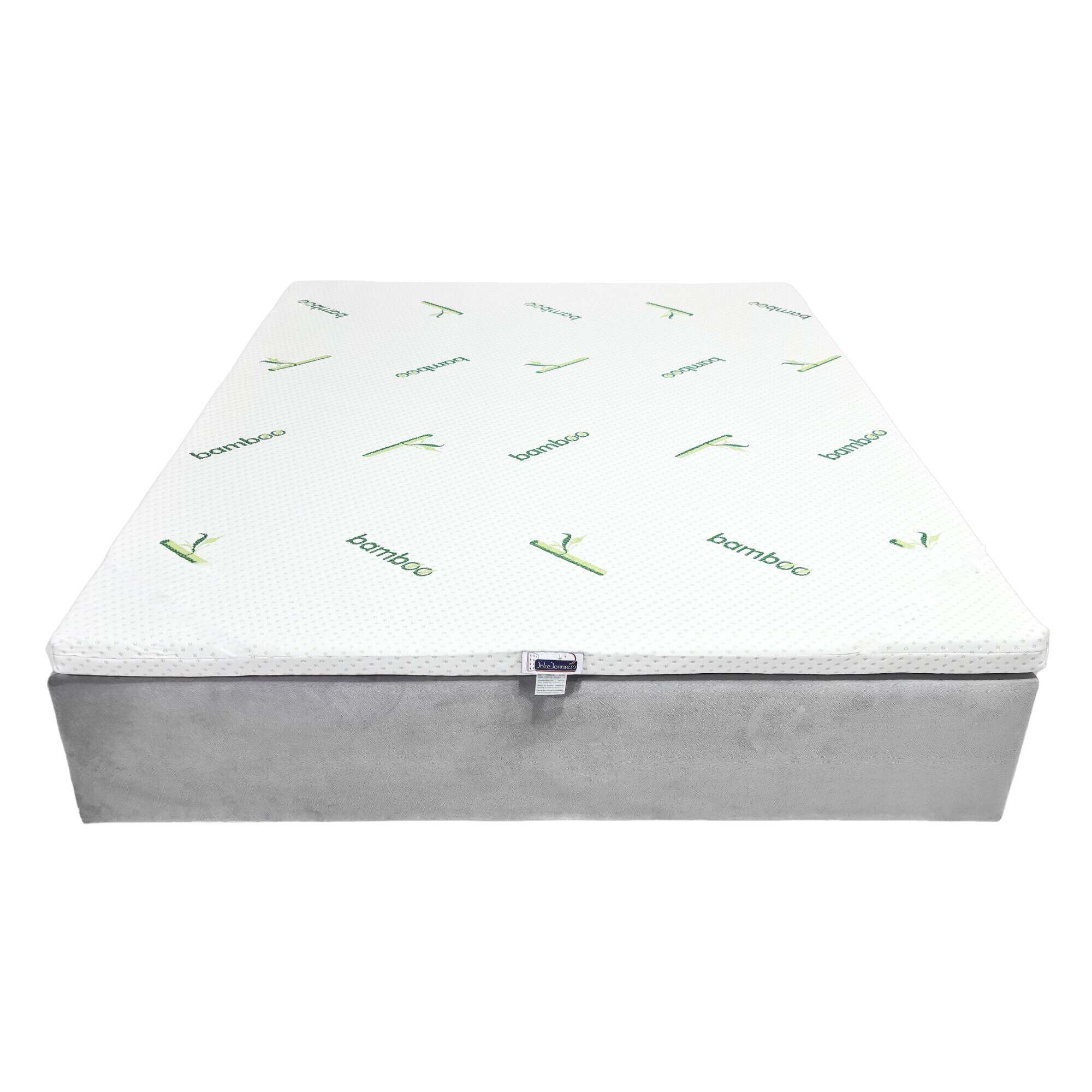 Topper 7 cm, 90x200, Husa Bio Bamboo Detasabila, Amo Dormire