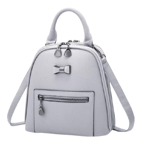 Rucsac Dama Convertibil Lady Lyssa, Gri, 23 cm