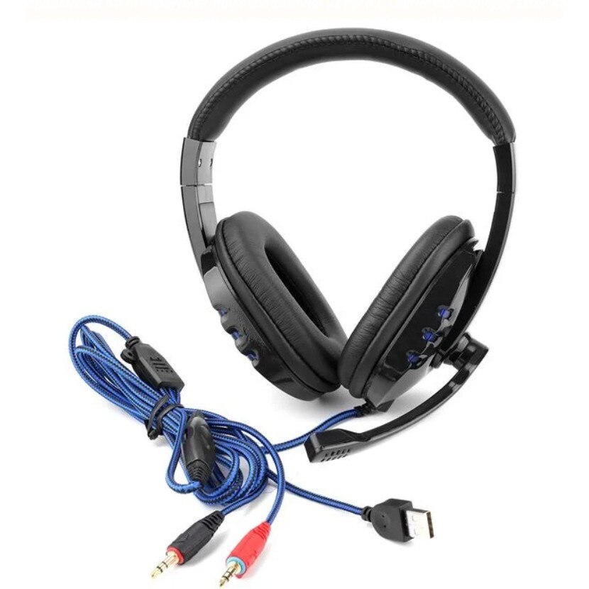 Casti Gaming cu Microfon si LED, negru