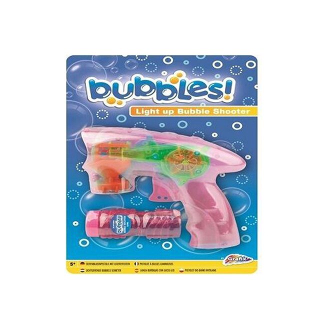 Pistol roz cu lumini pentru balonase, Grafix