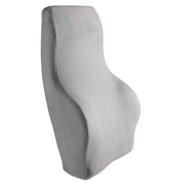 Perna ortopedica de suport lombar din spuma cu memorie, gri, 48x38 cm