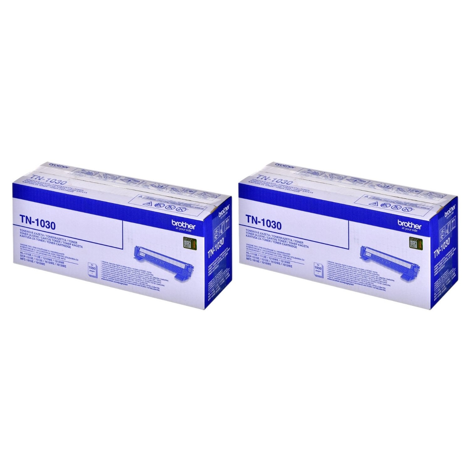 Pachet Cartus toner Brother Original 2x TN1030 Negru 2000 pagini
