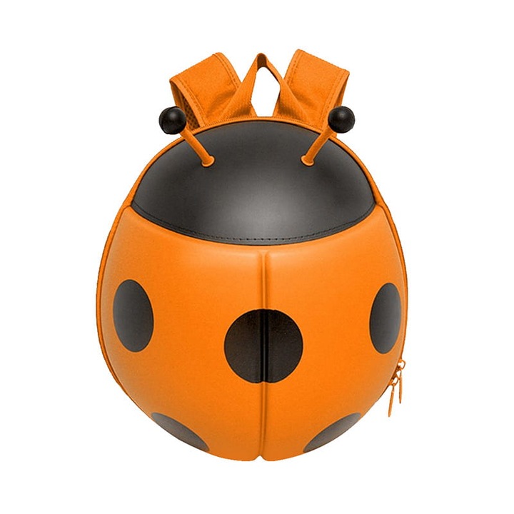 Детска раница Habarri Калинка, Оранжев / Черен, 28 x 25.5 x 16 см