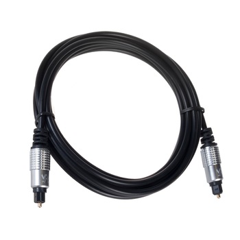 Cablu audio optic, 2.5 m, Maclean MCTV-452, Toslink T-T, negru-argintiu Cablu audio optic, 2.5 m, Maclean MCTV-452, Toslink T-T, negru-argintiu