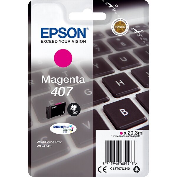 Cartus Cerneala Epson C13T07U340, Nr. 407, Magenta