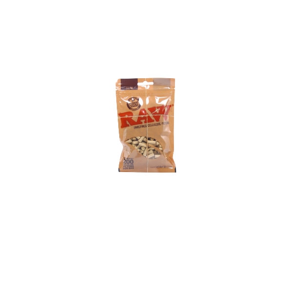 Filtre rulat tigari RAW Slim Unrefined Cellulose (6mm x 15mm) 200 bucati