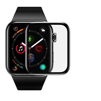 Folie de protectie compatibila cu Apple Watch 40 mm, OLOEY, Sticla securizata, Negru Folie de protectie compatibila cu Apple Watch 40 mm, OLOEY, Sticla securizata, Negru