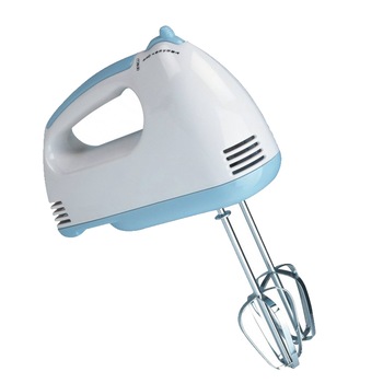 Mixer Electric, Putere 100W, cu 2 teluri din inox, 7 viteze, Albastru Mixer Electric, Putere 100W, cu 2 teluri din inox, 7 viteze, Albastru