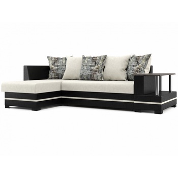 Coltar extensibil Stolline,Lord 250 x 67 x 157 cm,Negru-Alb, cu lada stanga Coltar extensibil Stolline,Lord 250 x 67 x 157 cm,Negru-Alb, cu lada stanga