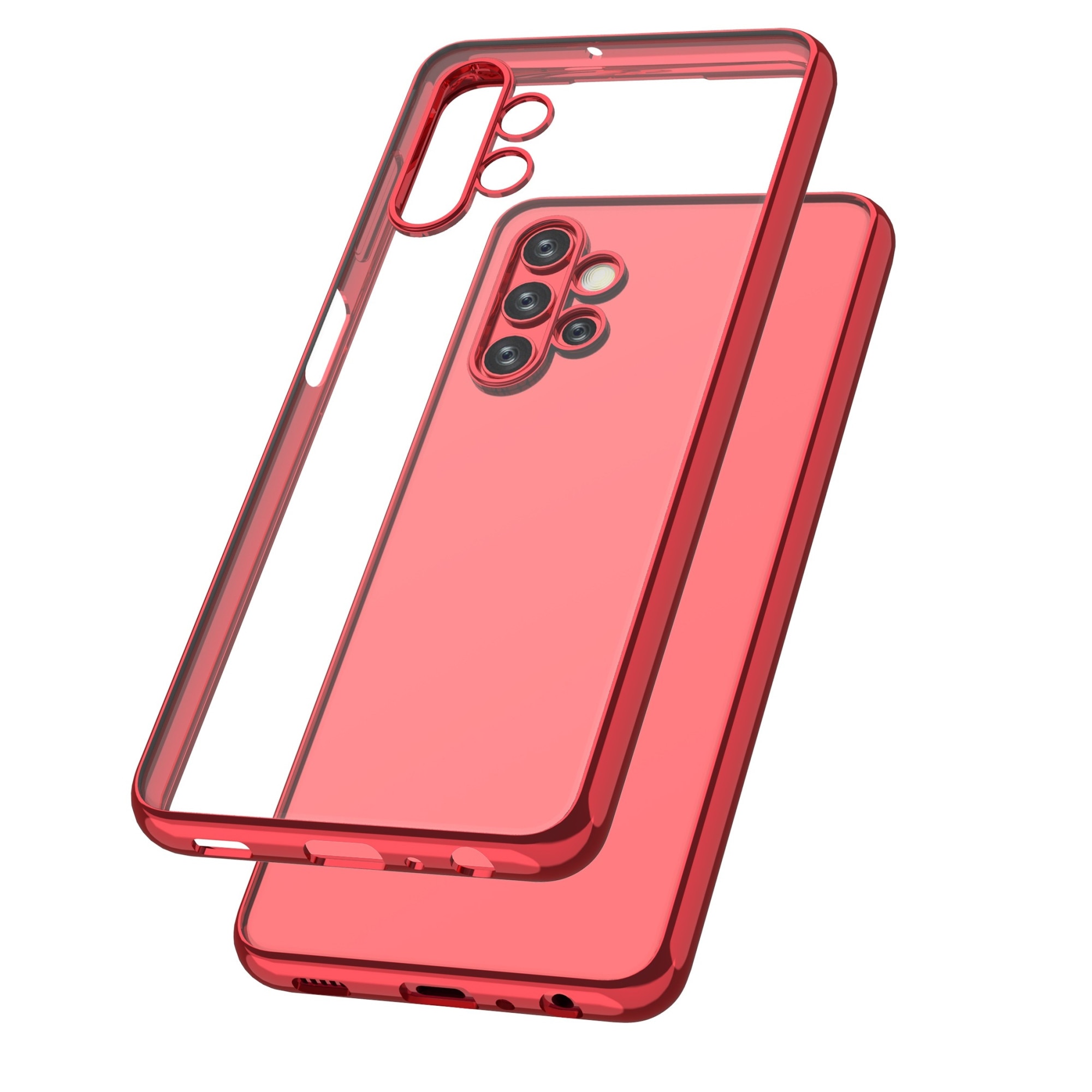 Capac Protectie Spate Cellara Colectia Electro Pentru Samsung Galaxy A32 4g - Rosu