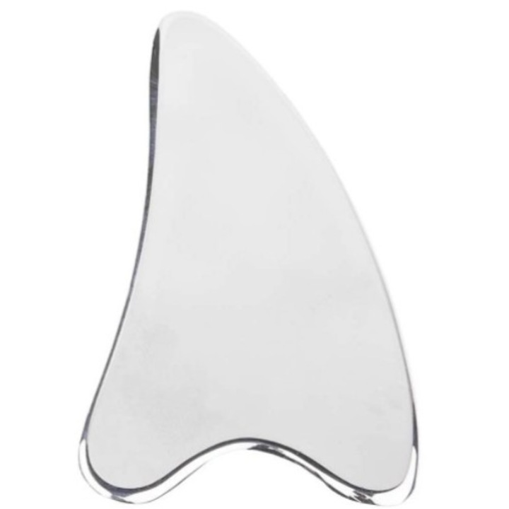 Gua Sha Neo™ fémes kő, arcápoláshoz fiatalításon és reflexológián/arcmasszázson keresztül, rozsdamentes acél