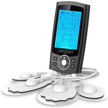 Aparat electrostimulare zenifique®, cu 4 electrozi, 24 moduri de electrostimulare, 20 trepte de intensitate, timer, wireless, negru Aparat electrostimulare zenifique®, cu 4 electrozi, 24 moduri de electrostimulare, 20 trepte de intensitate, timer, wireless, negru