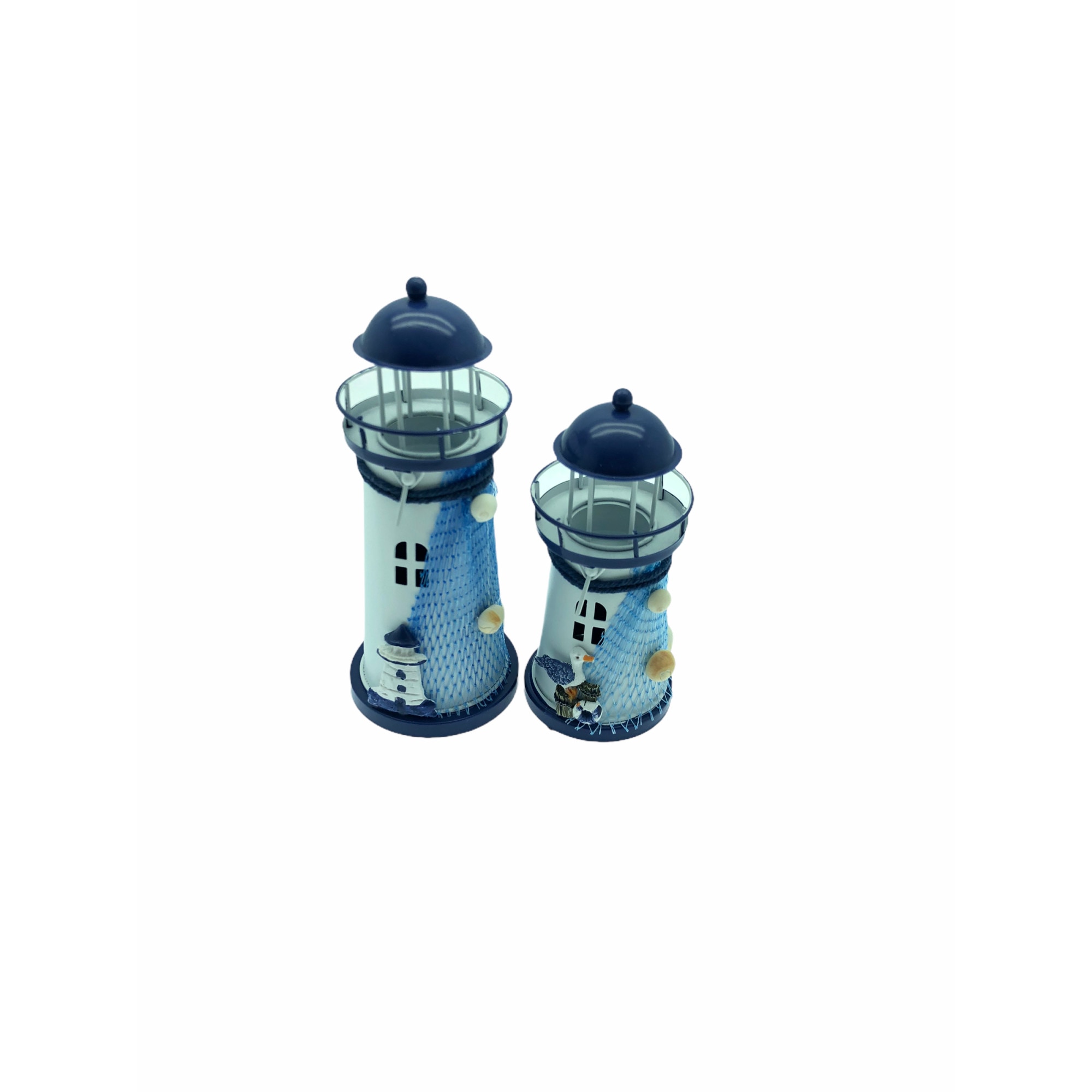 Set 2 suporturi lumanare tip far, Atelier, Metal, 18/14cm