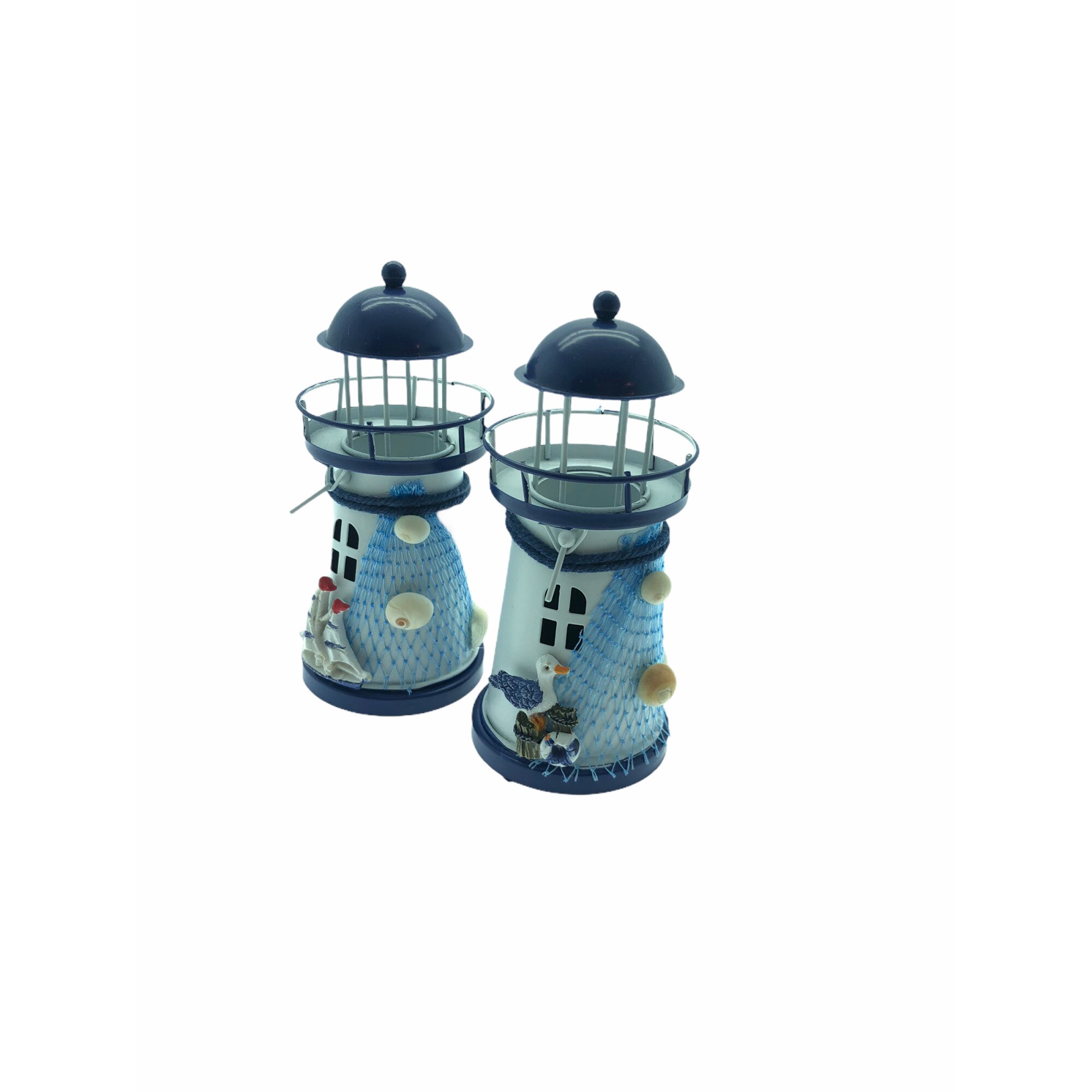 Set 2 suporturi lumanare tip far, Atelier, Metal, 14cm