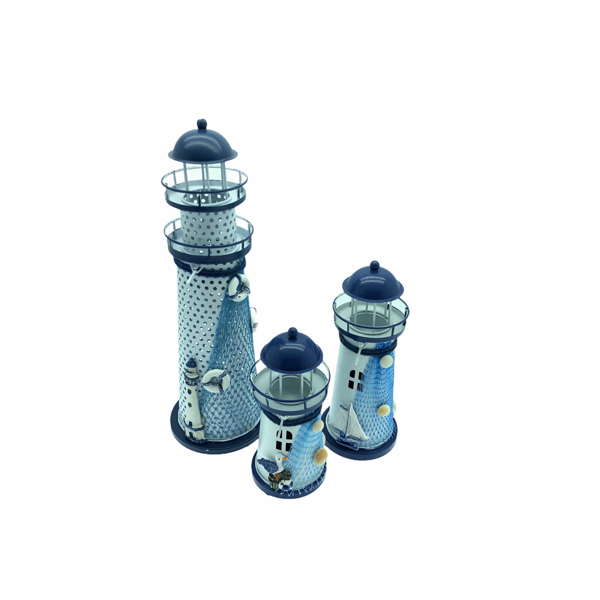 Set 3 suporturi lumanare far, Atelier, Metal, 28/18/14cm