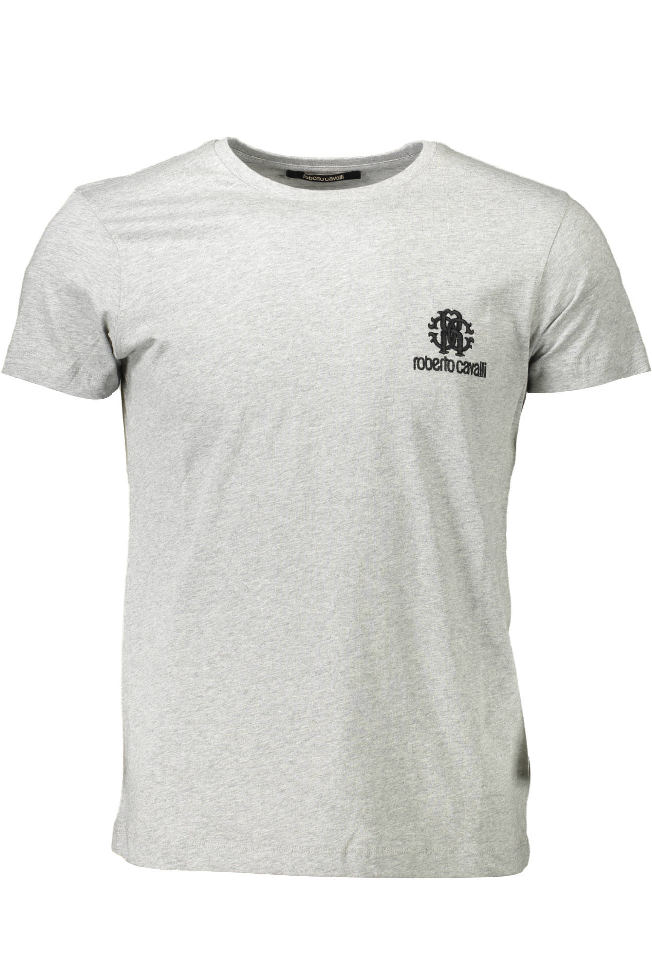 Tricou Barbati, ROBERTO CAVALLI, 9101697, Logo, Gri, Gri