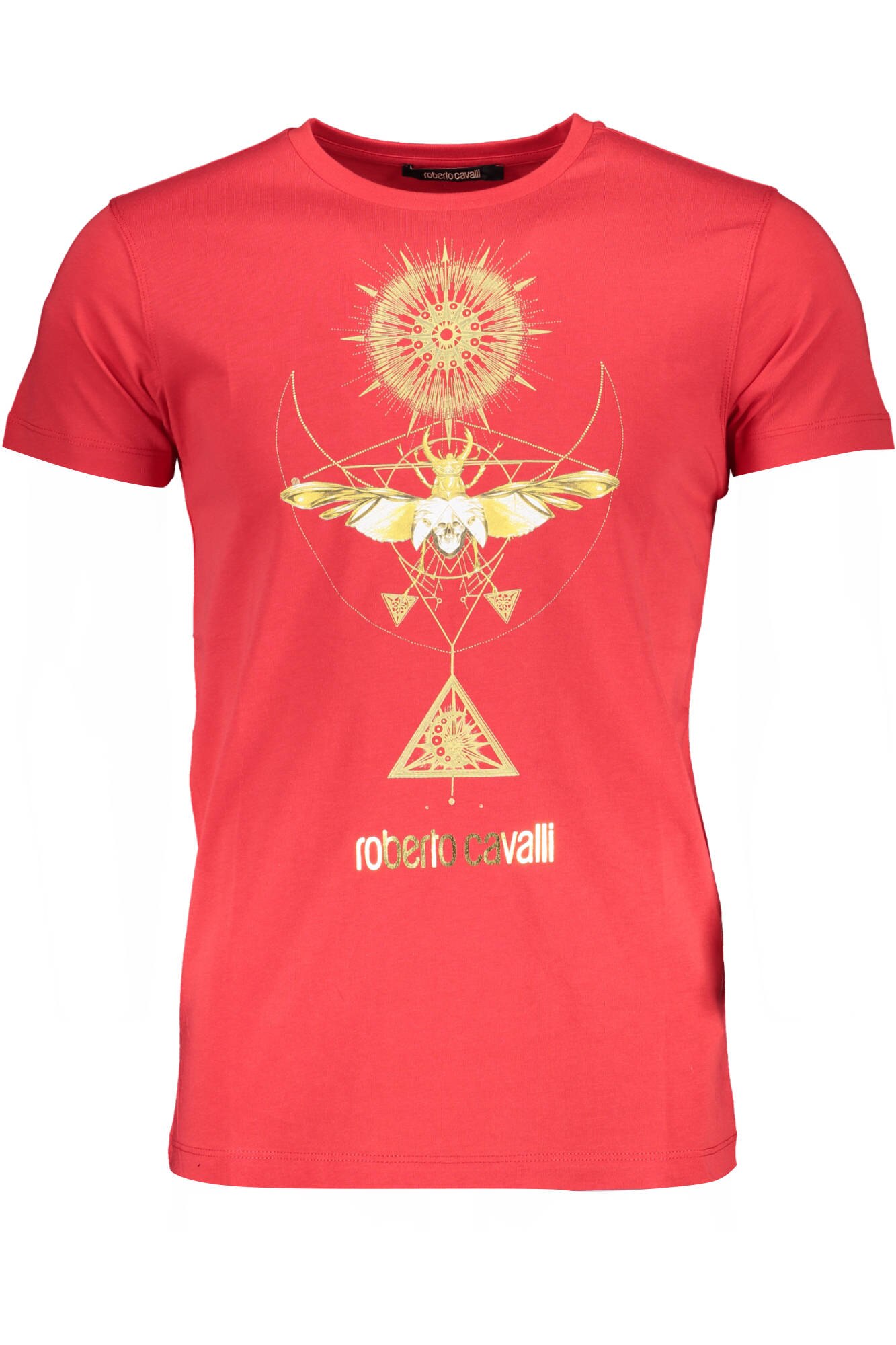 Tricou Barbati, ROBERTO CAVALLI, 9101784, Logo, Rosu, Rosu