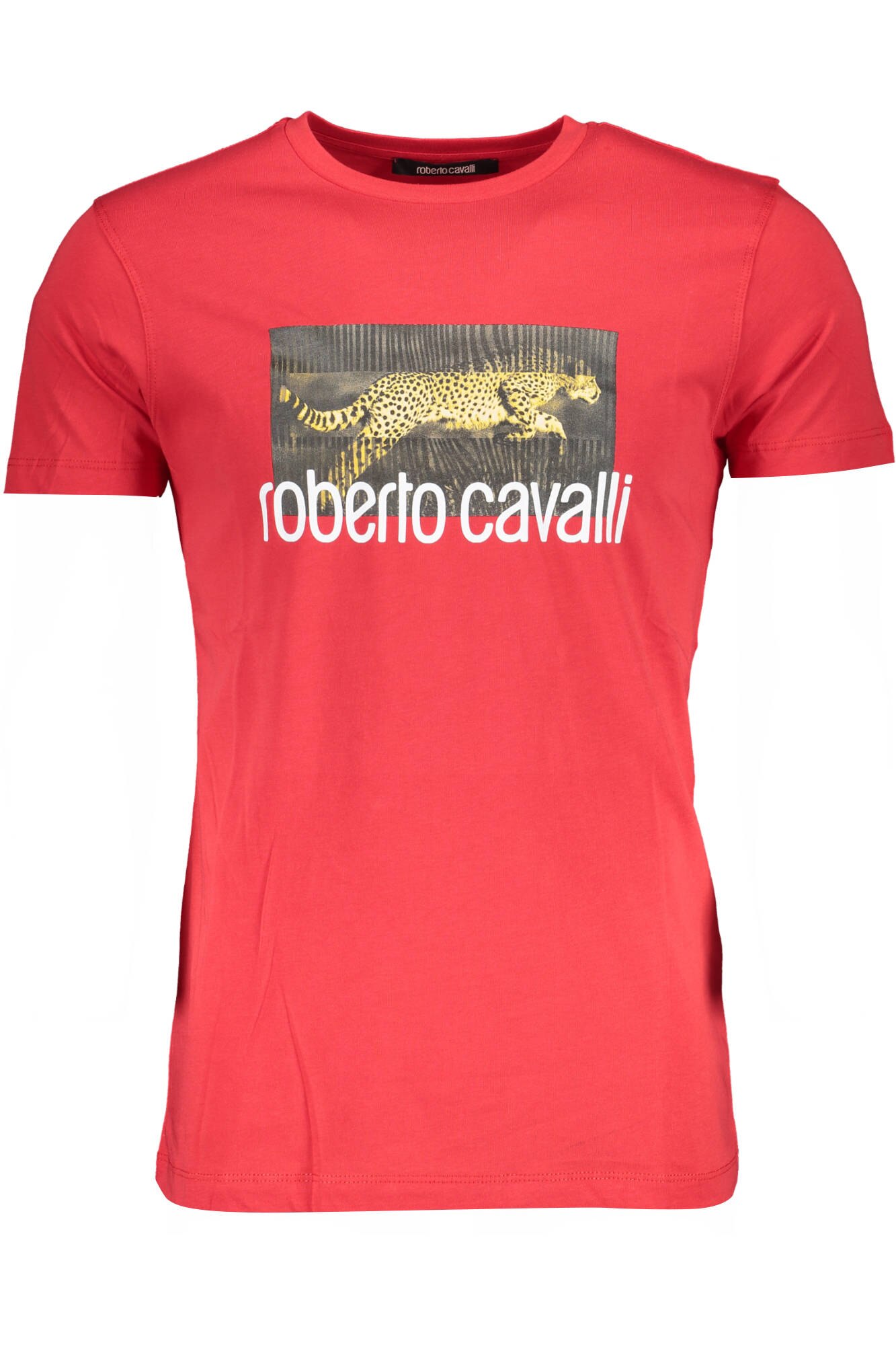 Tricou Barbati, ROBERTO CAVALLI, 9101857, Logo, Rosu, Rosu