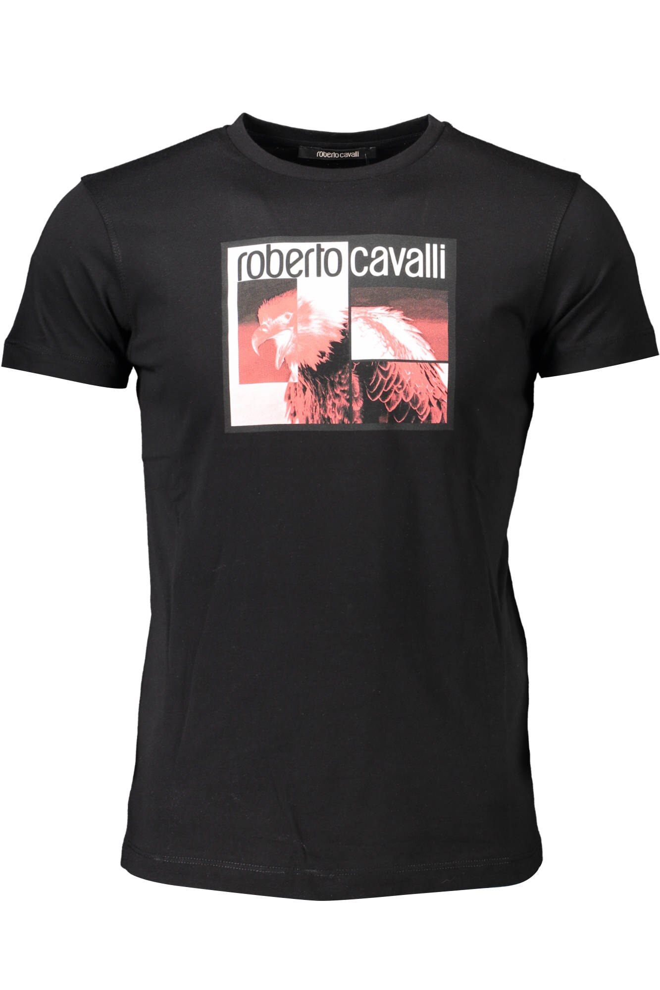 Tricou Barbati, ROBERTO CAVALLI, 9101897, Logo, Negru, Negru