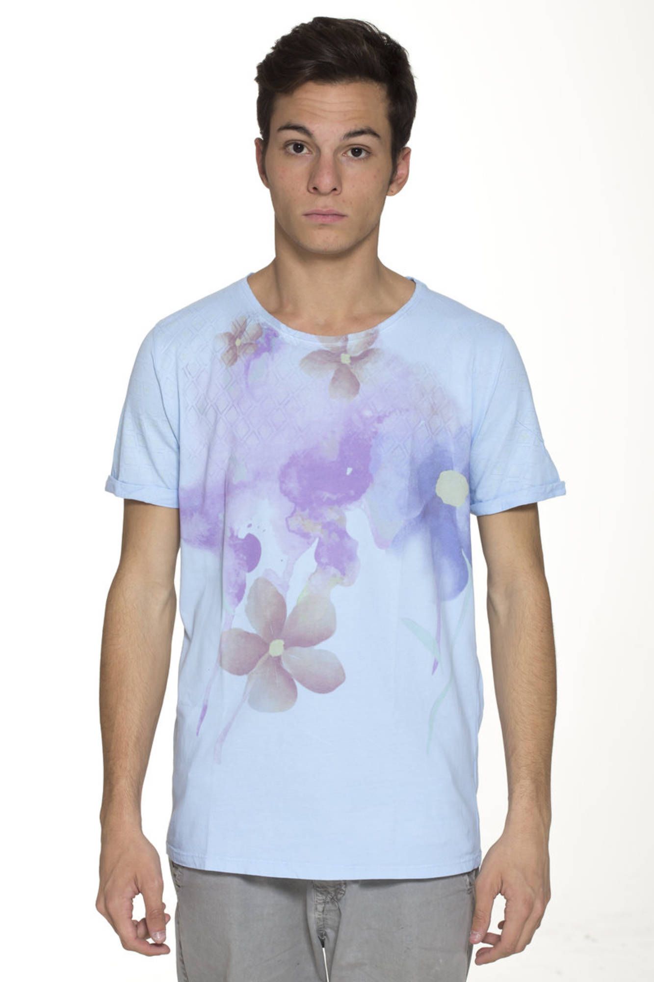 Tricou Barbati, PRIMO EMPORIO, 9101508, Logo, Albastru, Albastru, 2XL