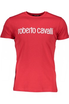 Tricou Barbati, ROBERTO CAVALLI, 9101935, Logo, Rosu Tricou Barbati, ROBERTO CAVALLI, 9101935, Logo, Rosu
