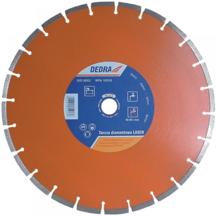 Dedra gyémánt vágótárcsa 300 mm vasbetonhoz