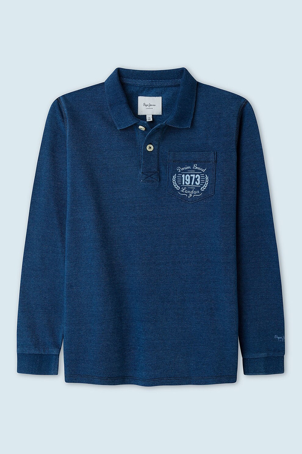 Pepe Jeans London, Bluza polo regular fit de bumbac Phinneas, Albastru inchis