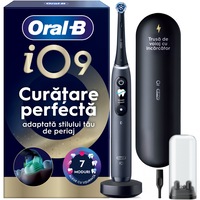 Periuta de dinti electrica Oral-B iO 9, negru, 1 rezerva periuta de dinti electrica, 1 trusa de voiaj cu incarcare